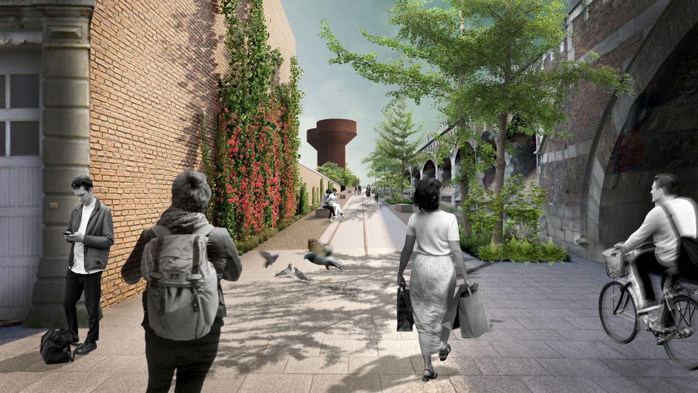 Een stadsplek met een horizonbrede ervaring